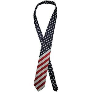 American Flag Mens Neck Tie Stars and Stripes USA Patriotic Red White and Blue